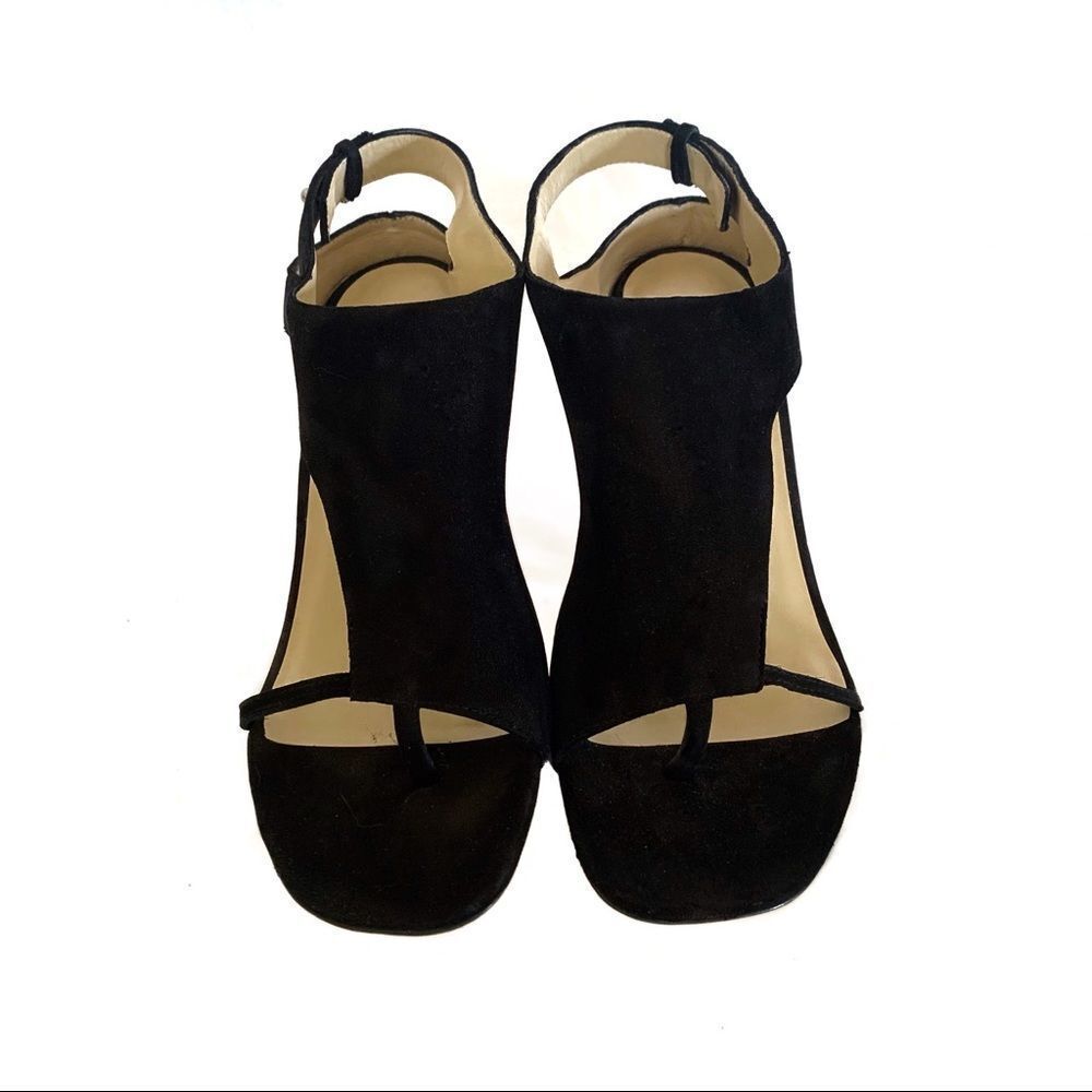Costume National Suede Cutout Heels Black IT 37